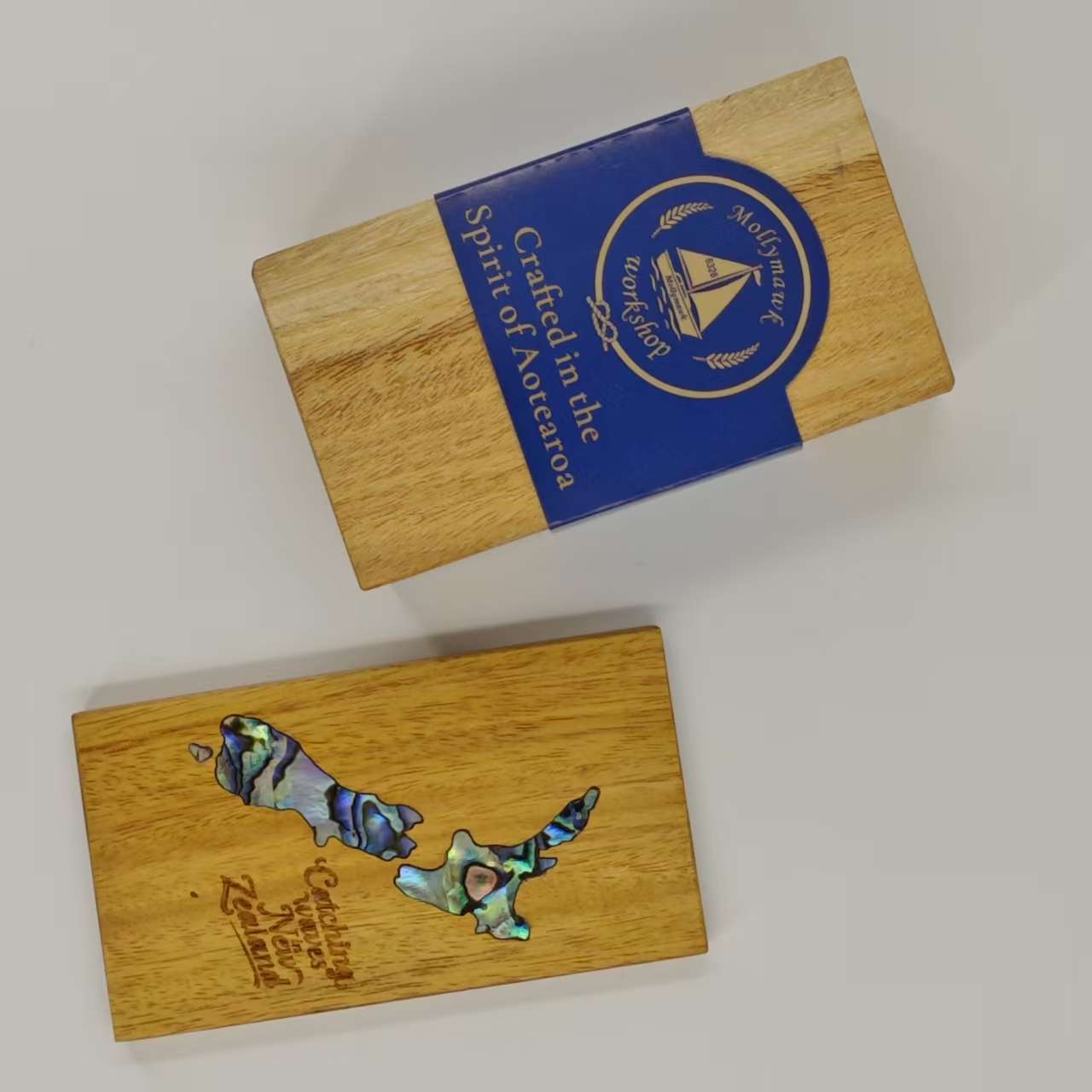 New Zealand Map Pāua Shell Fridge Magnet