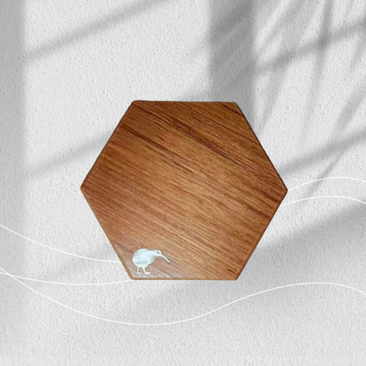 Hexagon Wooden Coaster – KIWI