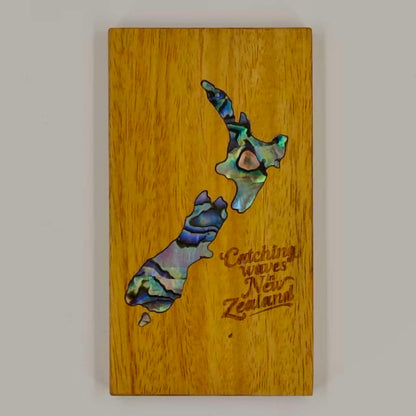 New Zealand Map Pāua Shell Fridge Magnet