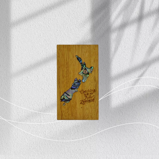 New Zealand Map Pāua Shell Fridge Magnet