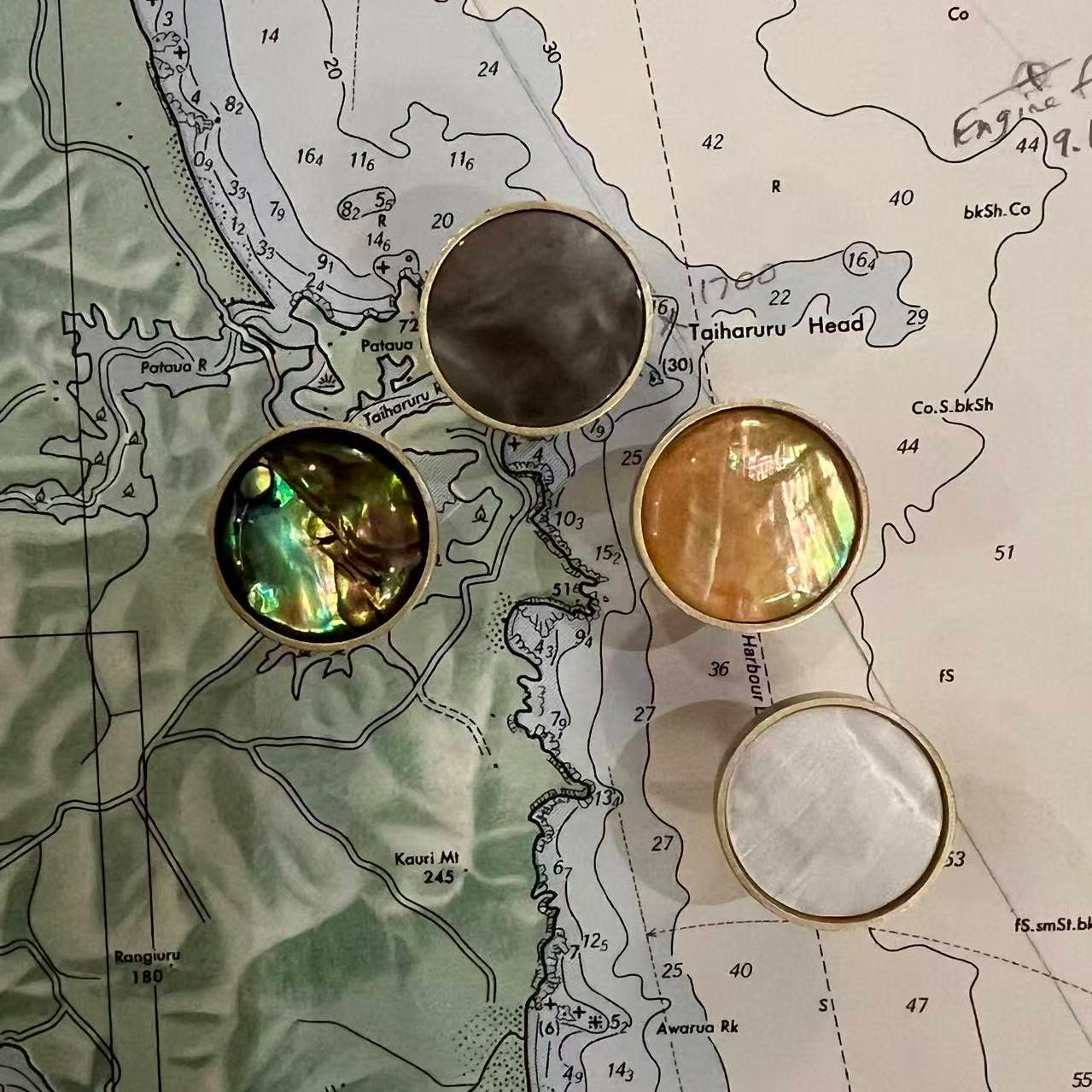 Shell Inlay Copper Knobs